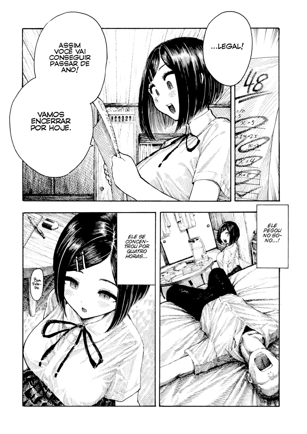 [Hirune] Manatsu-chan no Benkyoukai | Sessão de Estudos da Manatsu-chan | (COMIC Kairakuten 2022-07) [Portuguese-BR] [Digital] 画像番号 4