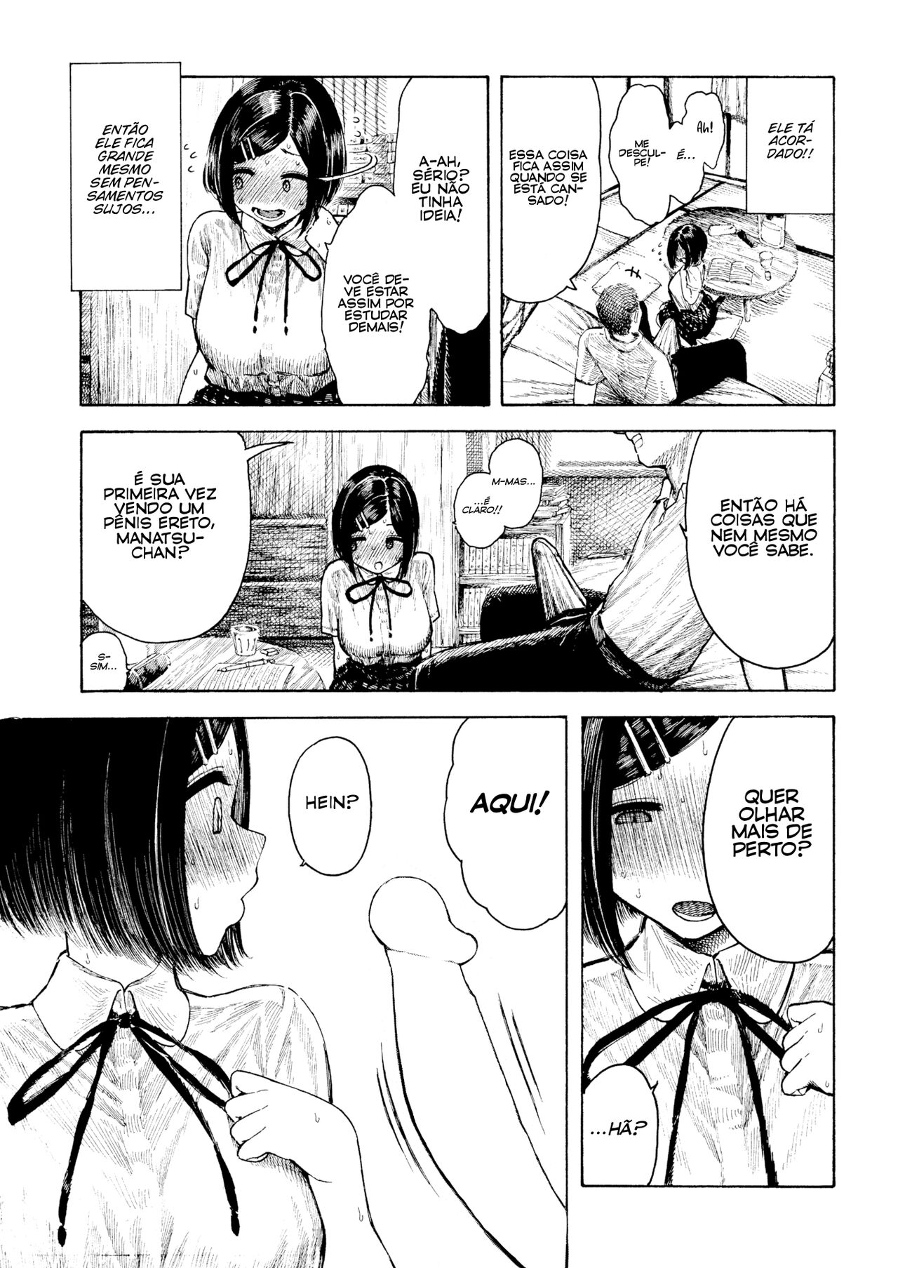 [Hirune] Manatsu-chan no Benkyoukai | Sessão de Estudos da Manatsu-chan | (COMIC Kairakuten 2022-07) [Portuguese-BR] [Digital] 画像番号 7