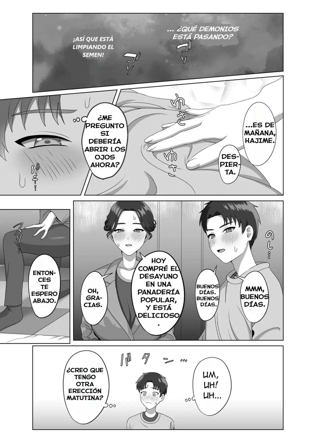 [GABUGABU (GABURI)] Musuko no Asadachi ni Doki Doki Shichau Okaa-san [Spanish] [WincestScans]Digital] image number 16