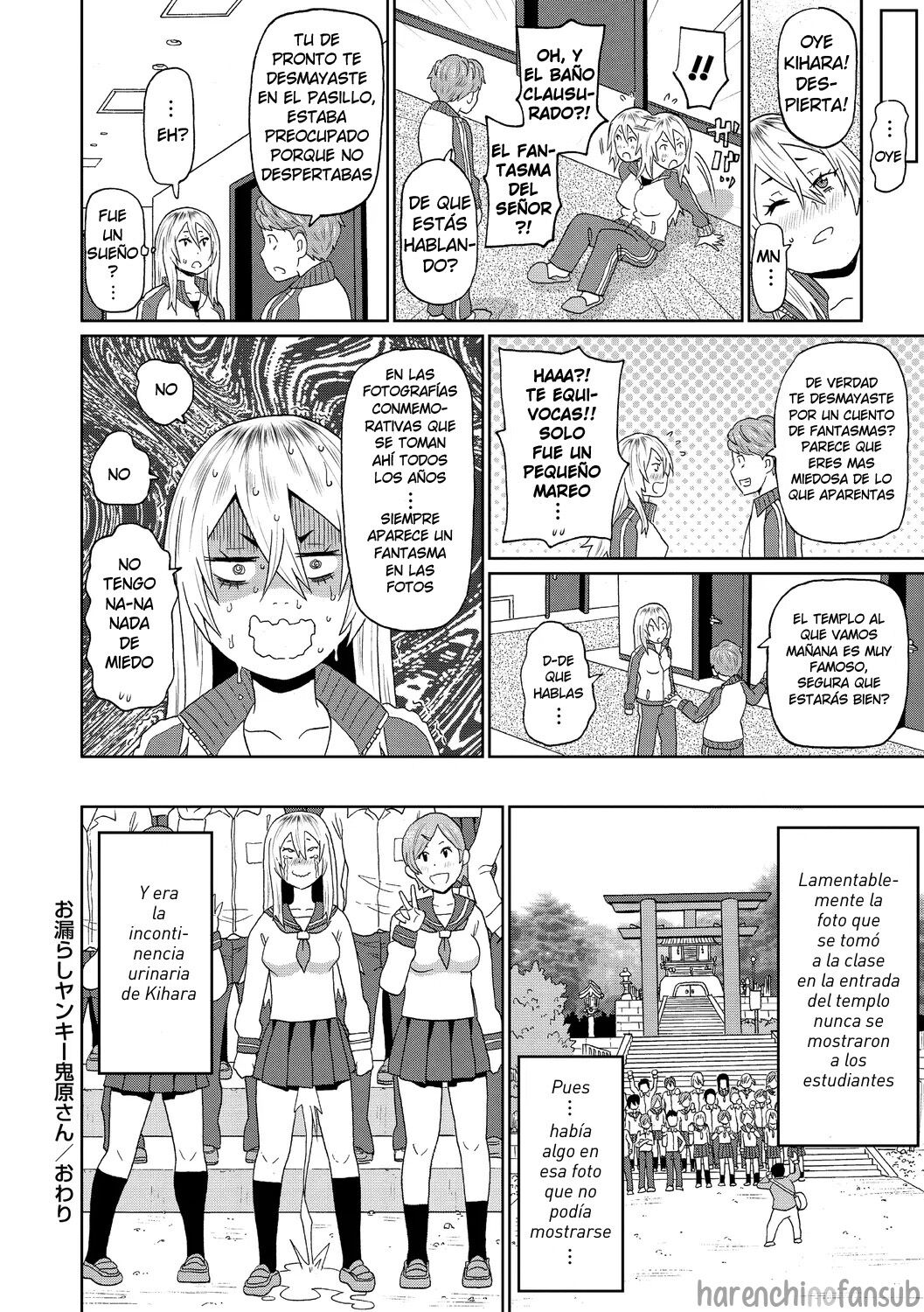 [John K. Pe-ta] Omorashi Yanki Kihara-san | Yankee Pichilona Kihara-san (Nikuana Full Package) [Spanish] [Harenchi no Fansub] [Decensored] [Digital] image number 24