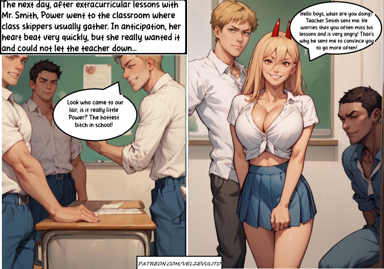 (Velzevulito) Power's school adventures #2 [Ai generated] image number 1