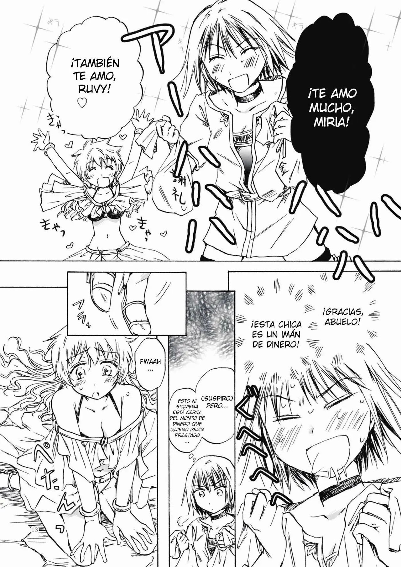(COMIC1☆5) [peachpulsar (mira)] Fortune Girl (Original)  [Yuririn Fansub] [Spanish] Bildnummer 13