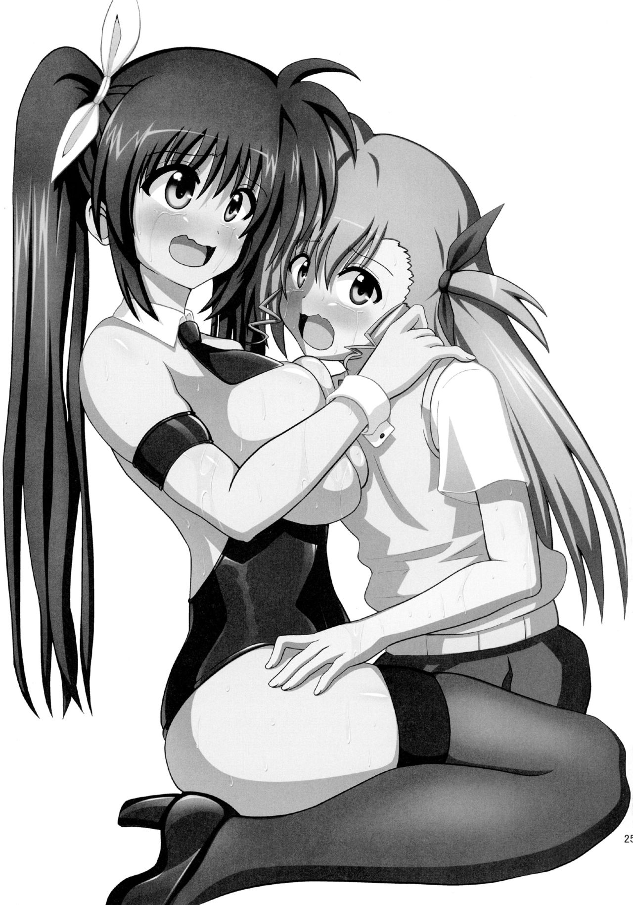 (Futaket 12.5) [Kuroi Mono (Akadama)] Nakayoshi Oyako o Saimin de Houkai sasetemita (Magical Girl Lyrical Nanoha)[Chinese] [百合勿忘草个人汉化] image number 25