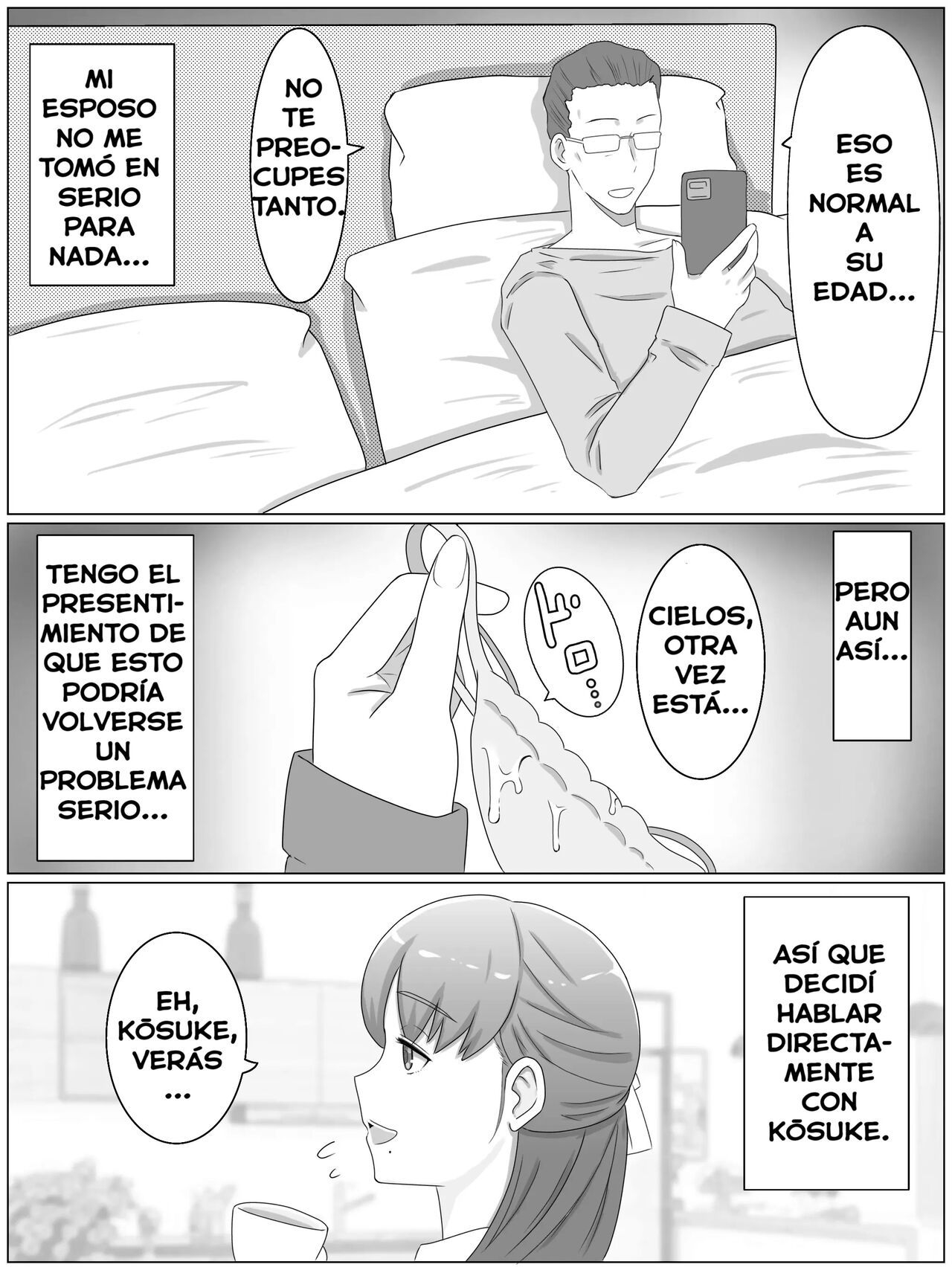 [Saimonke] Kāsan to Shitai koto 〜 Musuko no Kodane de Haramu Kyonyuu Haha [Spanish] [WincestScans] 이미지 번호 4