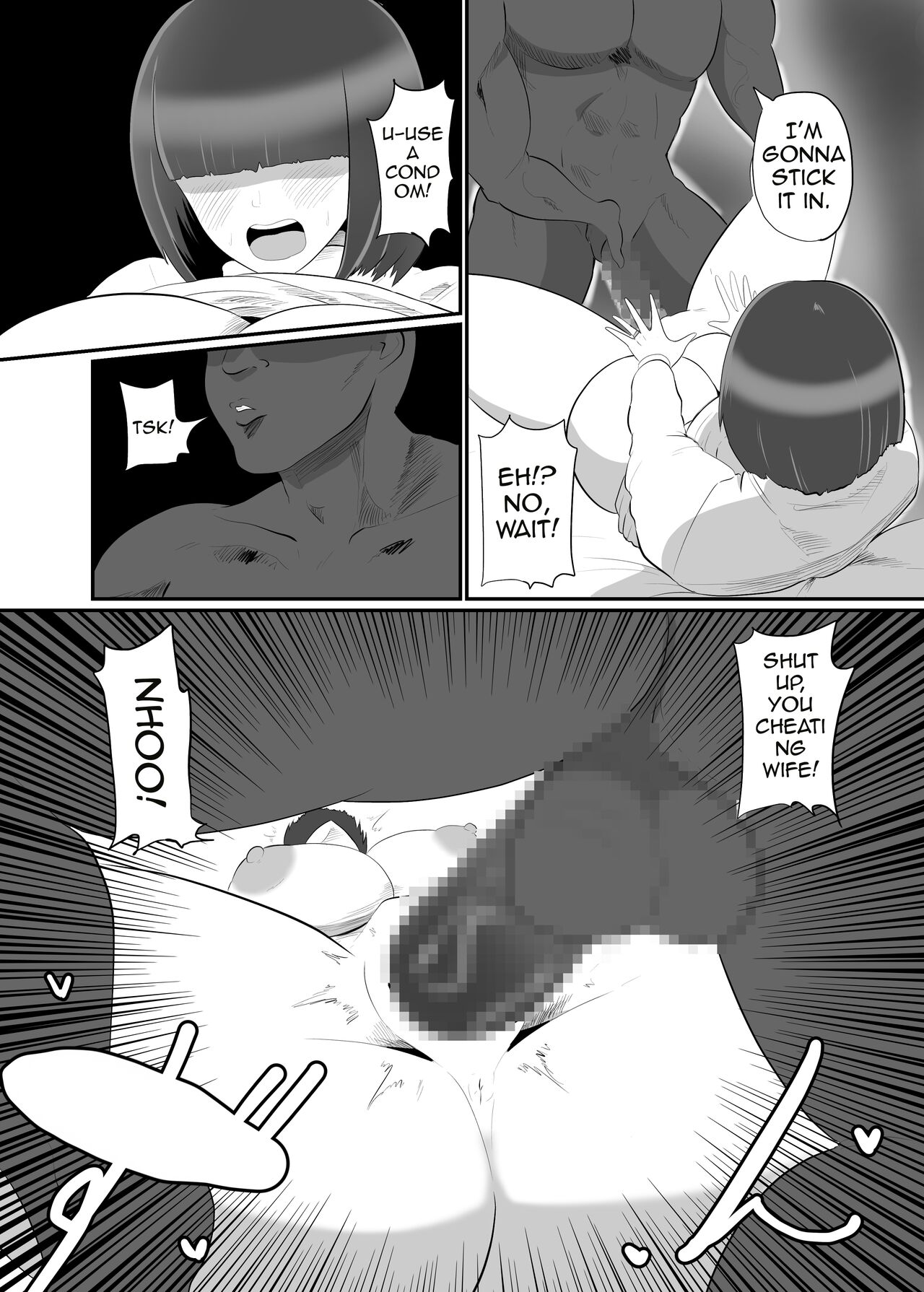 [Crepe Crepe (Creople)] Mekakure Oku-san wa Ryuugakusei to no Uwaki Sex o Kotowarenai [English] [Doujins.com] numero di immagine  14