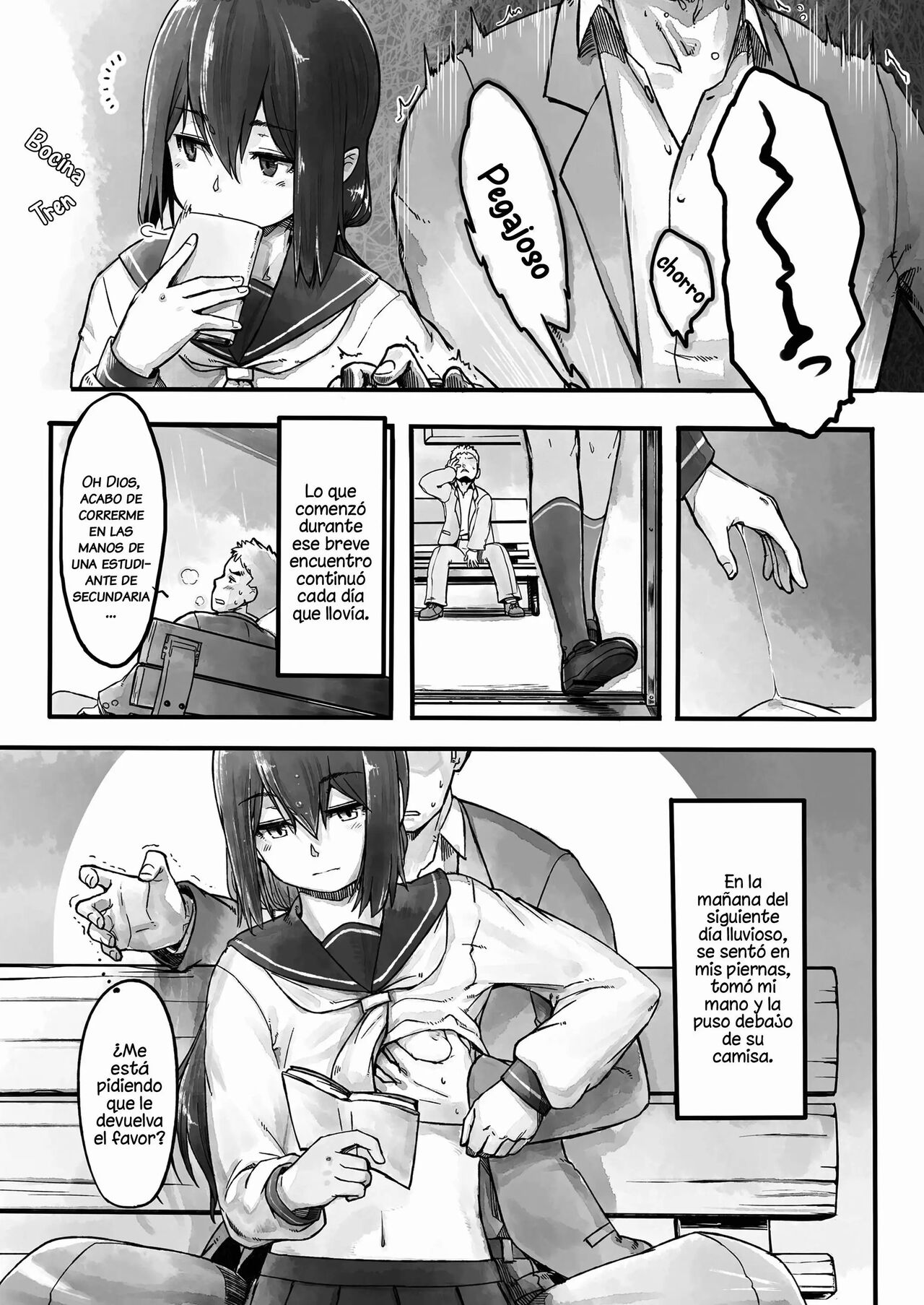 [Nogiguchi Kohiro] Ame no Hi no Nagaisu de | On a Bench, On a Rainy Day (COMIC LO 2018-10) [Spanish] [Mely Scans] image number 5
