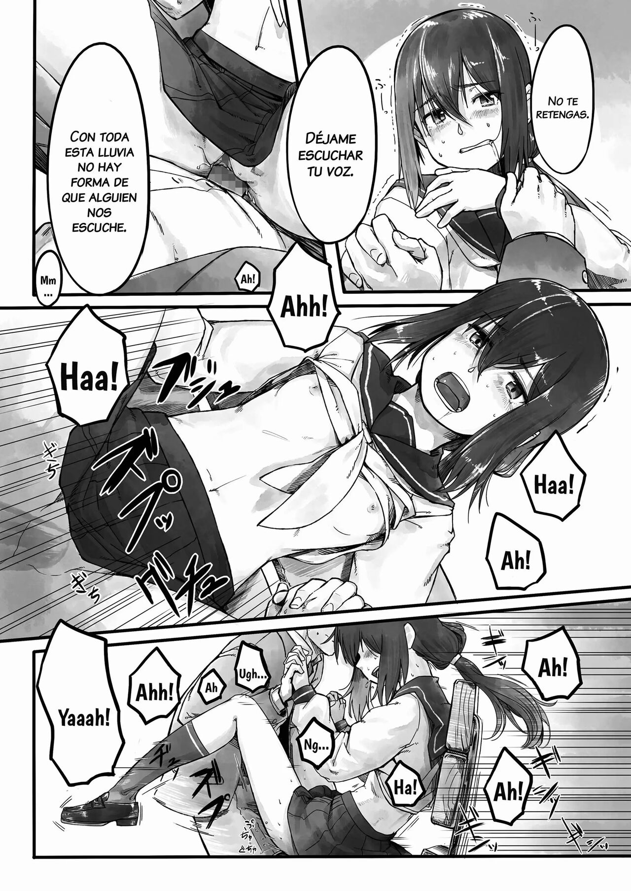 [Nogiguchi Kohiro] Ame no Hi no Nagaisu de | On a Bench, On a Rainy Day (COMIC LO 2018-10) [Spanish] [Mely Scans] image number 16