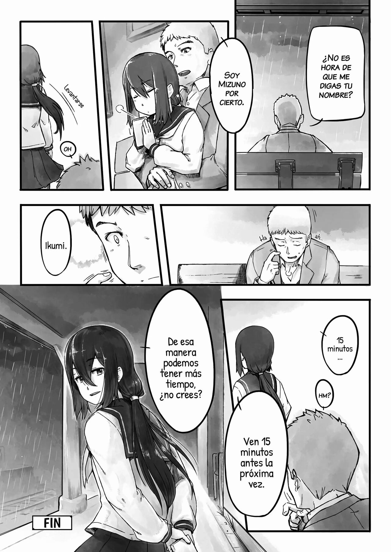 [Nogiguchi Kohiro] Ame no Hi no Nagaisu de | On a Bench, On a Rainy Day (COMIC LO 2018-10) [Spanish] [Mely Scans] image number 18