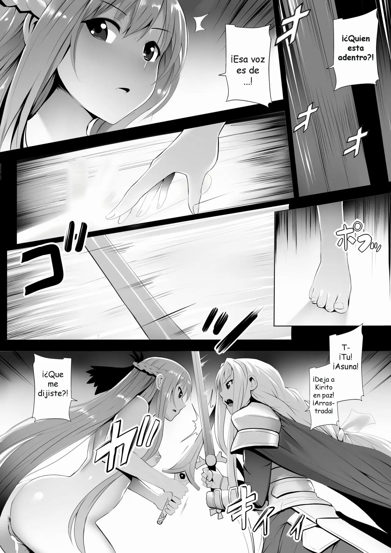 [Ginhaha, Hira'n] Futatsu no Sekai kara no Omoi (Sword Art Online) [Spanish] [ZonaZero]  [Decensored] image number 9
