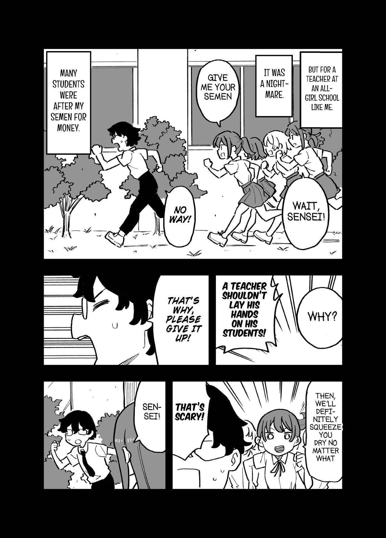 [Oroshi Ponzu] Seishi ni 100-man Yen no Ne ga Tsuku Sekai de Seito-tachi ga Okane Meate de Boku o Rape Shite Kuru Hanashi [English] [Doujins.com] 画像番号 6