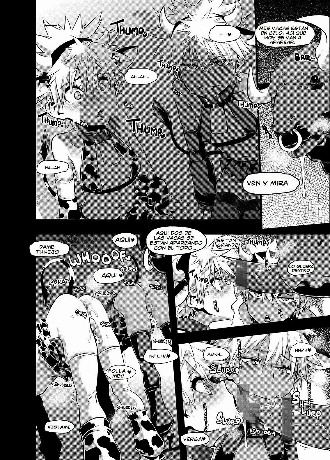 (C88) [Aomori Ringo (Amin, Naokame, ShindoL)] Ketsu ni Nerai o Cow & Ass | Goin' For That Booty Cow & Ass (Hunter x Hunter) [Spanish] [El-Traductor-Aprendiz] imagen número 7