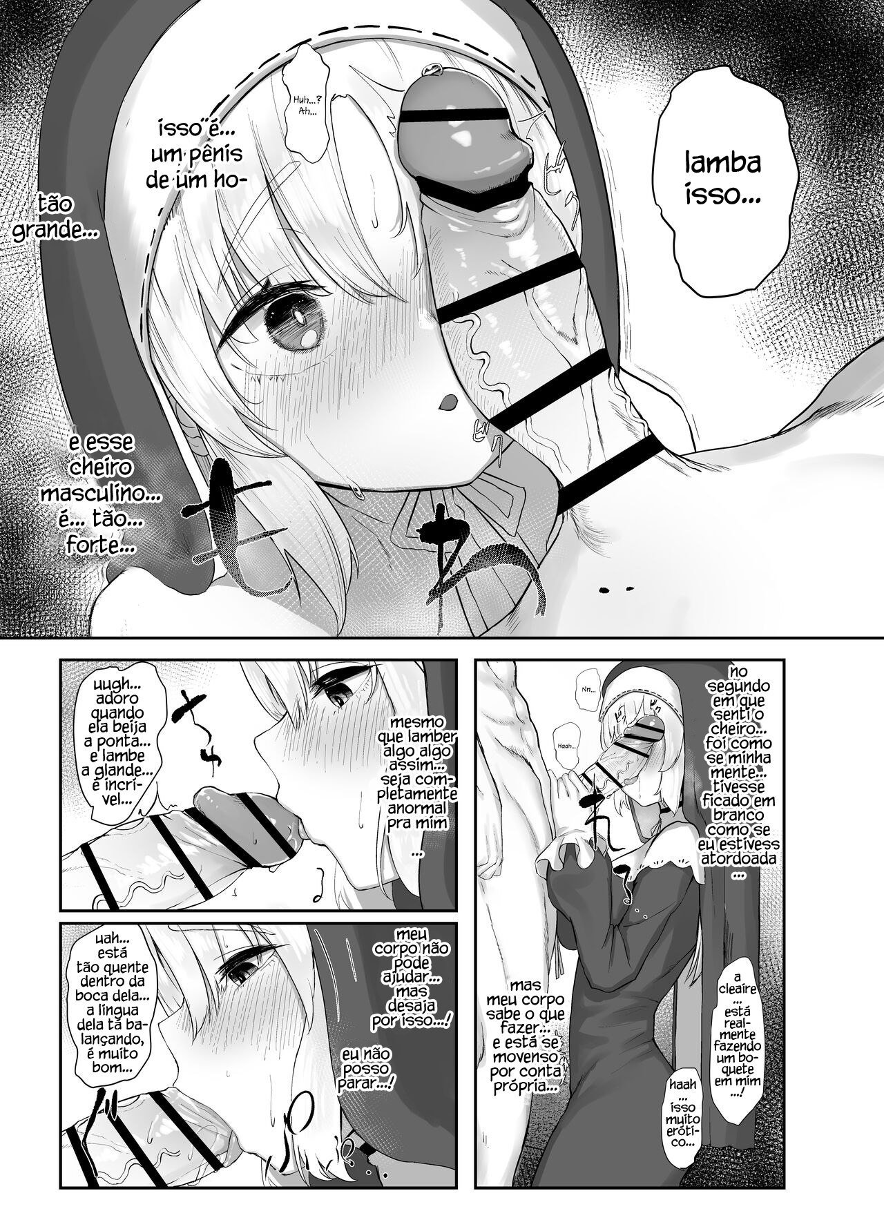 [Kawaraya-Koubou (Kawaraya)] Sister Cleaire no Seiso to Yokubou (Sister Cleaire) [Portuguese-BR] [Digital] Bildnummer 8