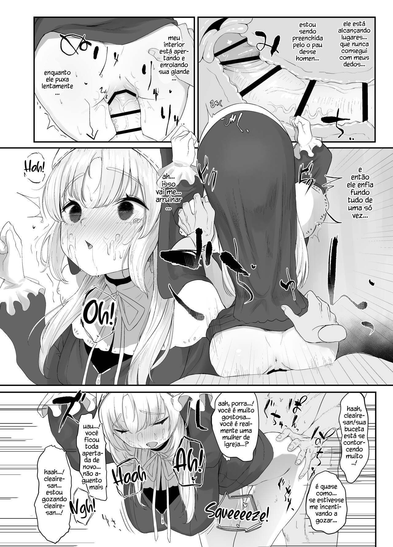 [Kawaraya-Koubou (Kawaraya)] Sister Cleaire no Seiso to Yokubou (Sister Cleaire) [Portuguese-BR] [Digital] Bildnummer 13