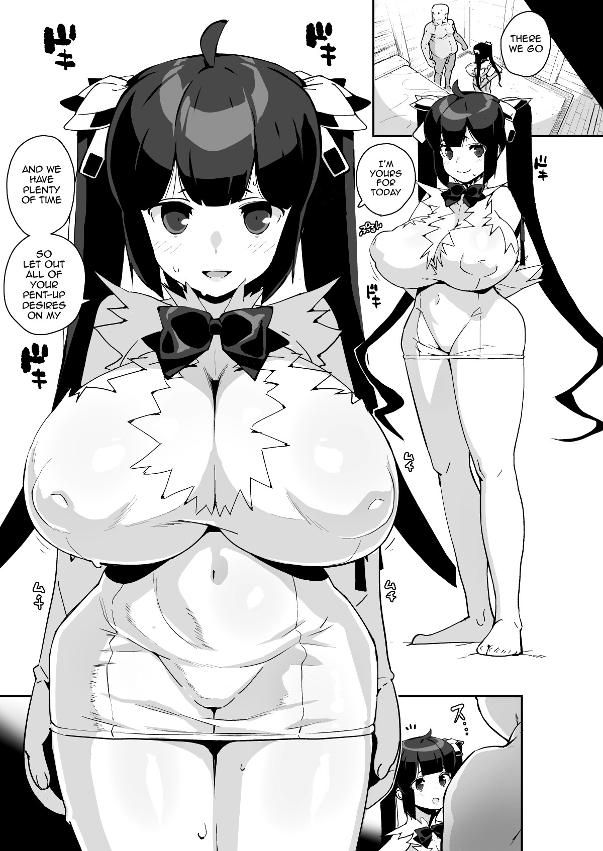 [Entelekheia (Chirumakuro)] Himogami-sama to Hitobanchuu taiekikoukan | Spending The Whole Night Exchanging Bodily Fluids With The String Goddess (Dungeon ni Deai o Motomeru no wa Machigatteiru Darou ka) [English] [Doujins.com] [Digital] 이미지 번호 6