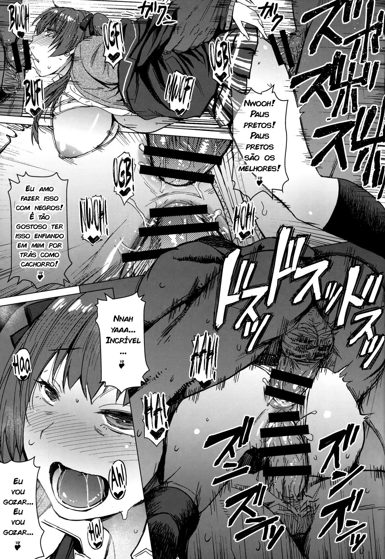 (COMITIA128) [Bakunyu Fullnerson (Kokuryuugan)] Youkoso Kokujin Koubi Beya e | Bem Vindo à essa Louca e Escura Sala de Acasalamento [Portuguese-BR] [zk3y] 图片编号 26