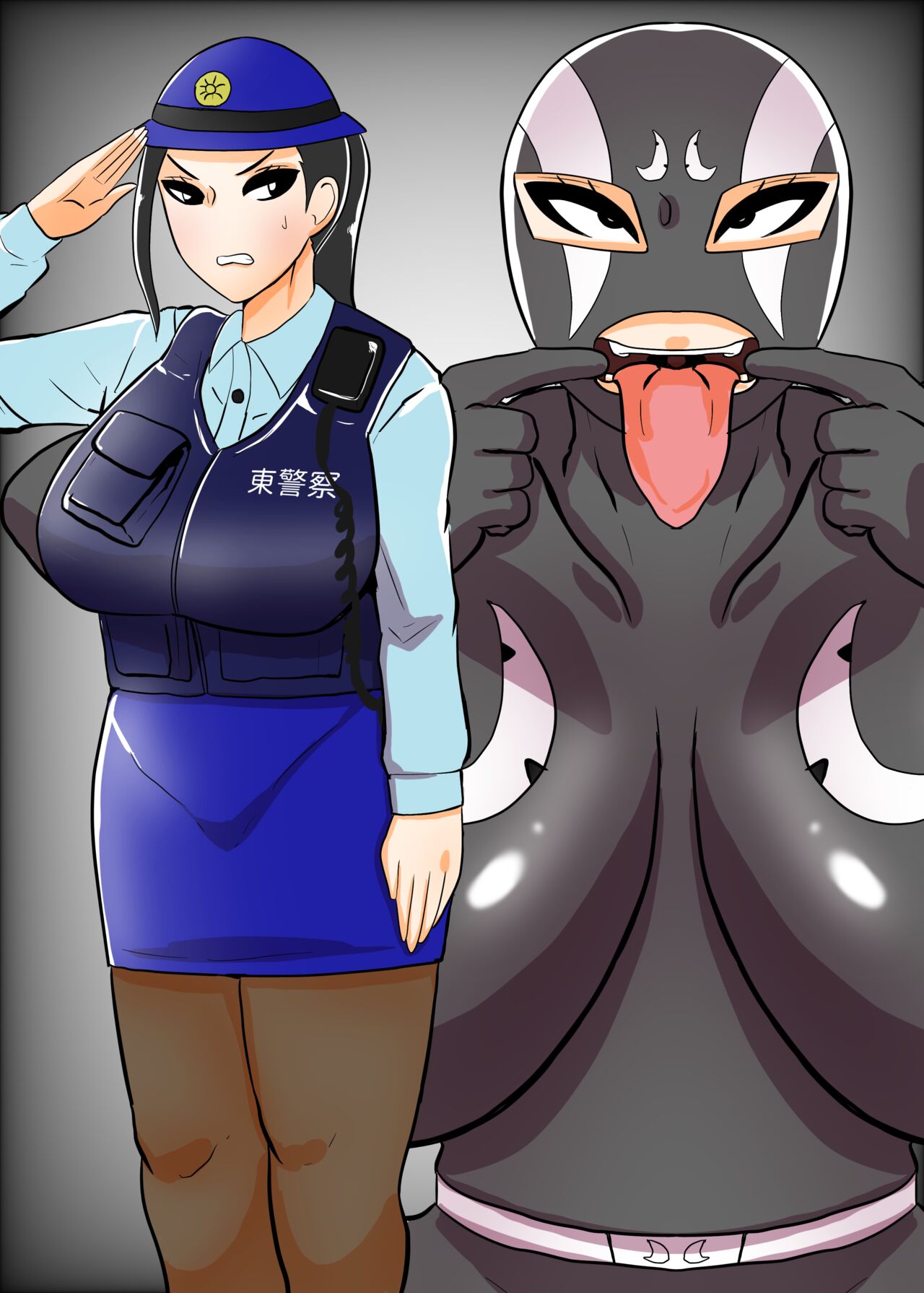 [Crepe Crepe (Creople)] Fujin Keikan Sentouin "Ryouko" ~Aru Oushuuhin DVD no Kiroku~ image number 2