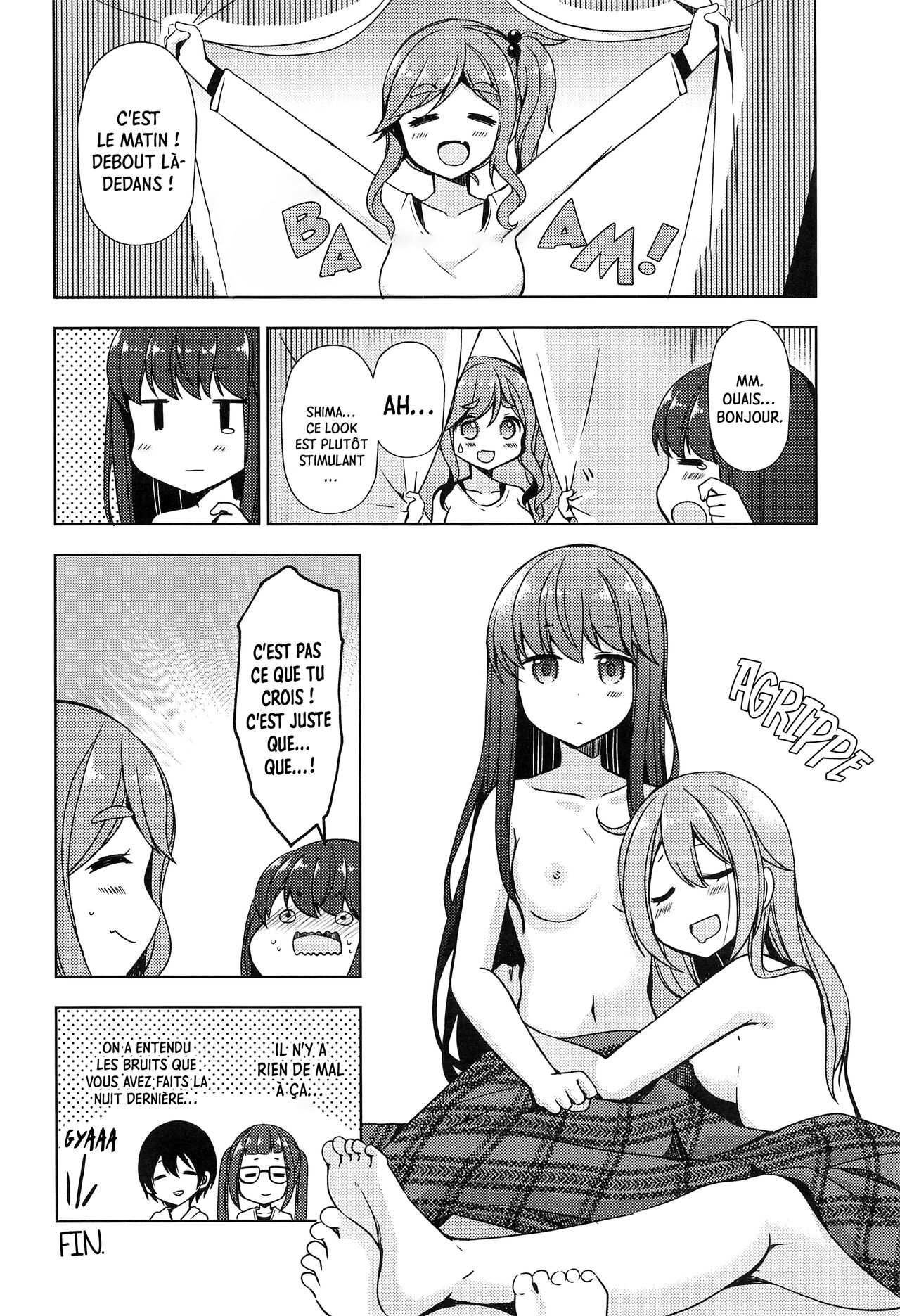 (C95) [moriQ (Mori Airi)] Rin to Nadeshiko ~Camp no Yoru wa Hen~ | Rin et Nadeshiko ~Nuit au Camping~ (Yuru Camp) [French] [Les Poroïniens & Jeeo-Team] [Decensored] image number 16