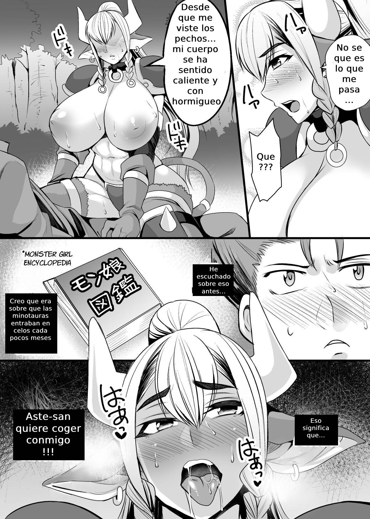 [Houkago Inokorigumi (Nishida Megane)] Hatsujou Ushichichi Senshi Asute-san [Spanish] [Htascan] Bildnummer 10