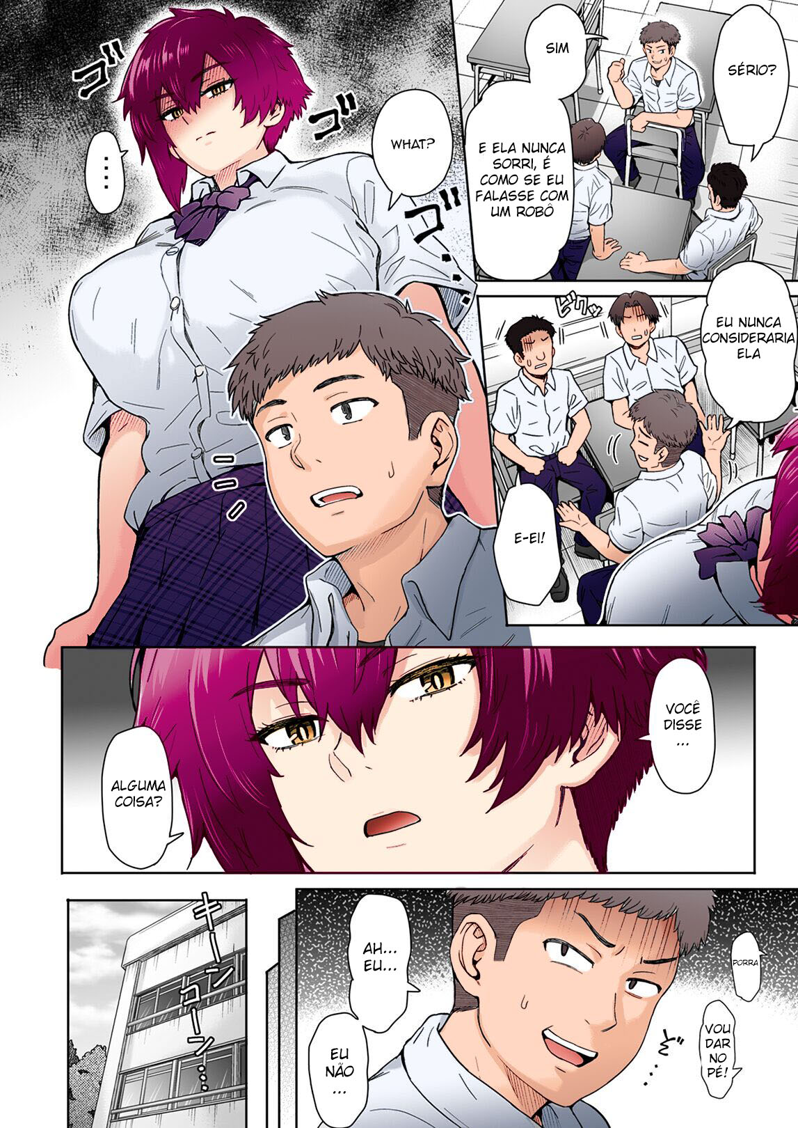 [Eight Beat (Itou Eight)] Fuaiso de Senotakai Kanojo ga Ore no Shiranai Ma ni… - My Unfriendly Tall Girlfriend Became Like That Behind My Back [Portuguese-BR] image number 3