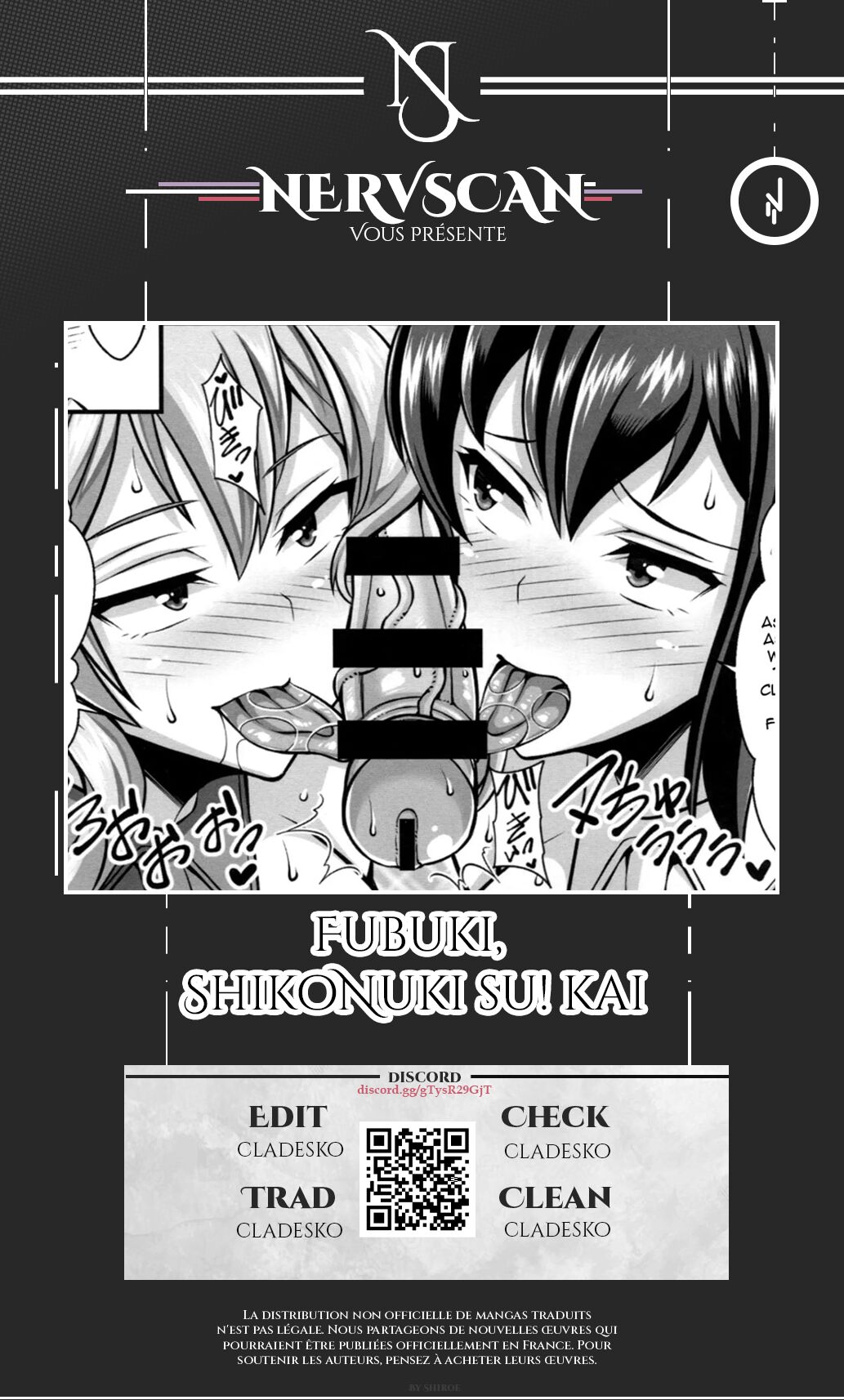 (C90) [Tanuking Sleep (Drachef)] Fubuki, ShikoNuki su! Kai (Kantai Collection -KanColle-) [french] [nervscan] première image