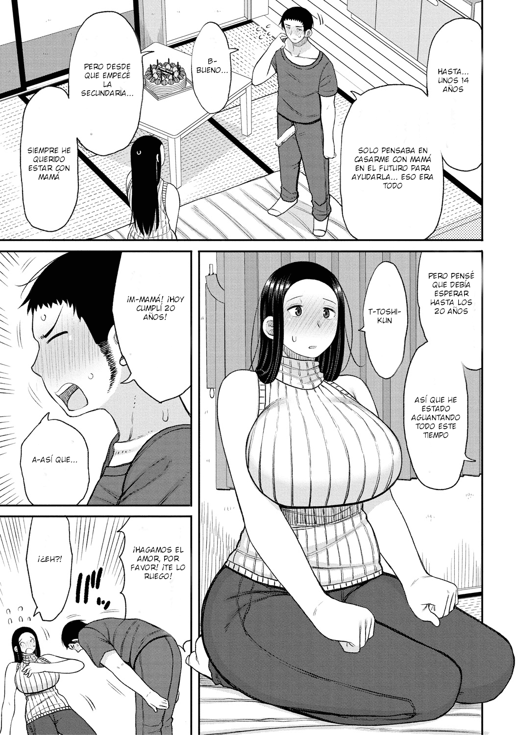 [Nagaikusa] ¿El regalo de cumpleaños es mamá? (Haramitagari na Hahaoya) [Spanish] [Digital] numero di immagine  9