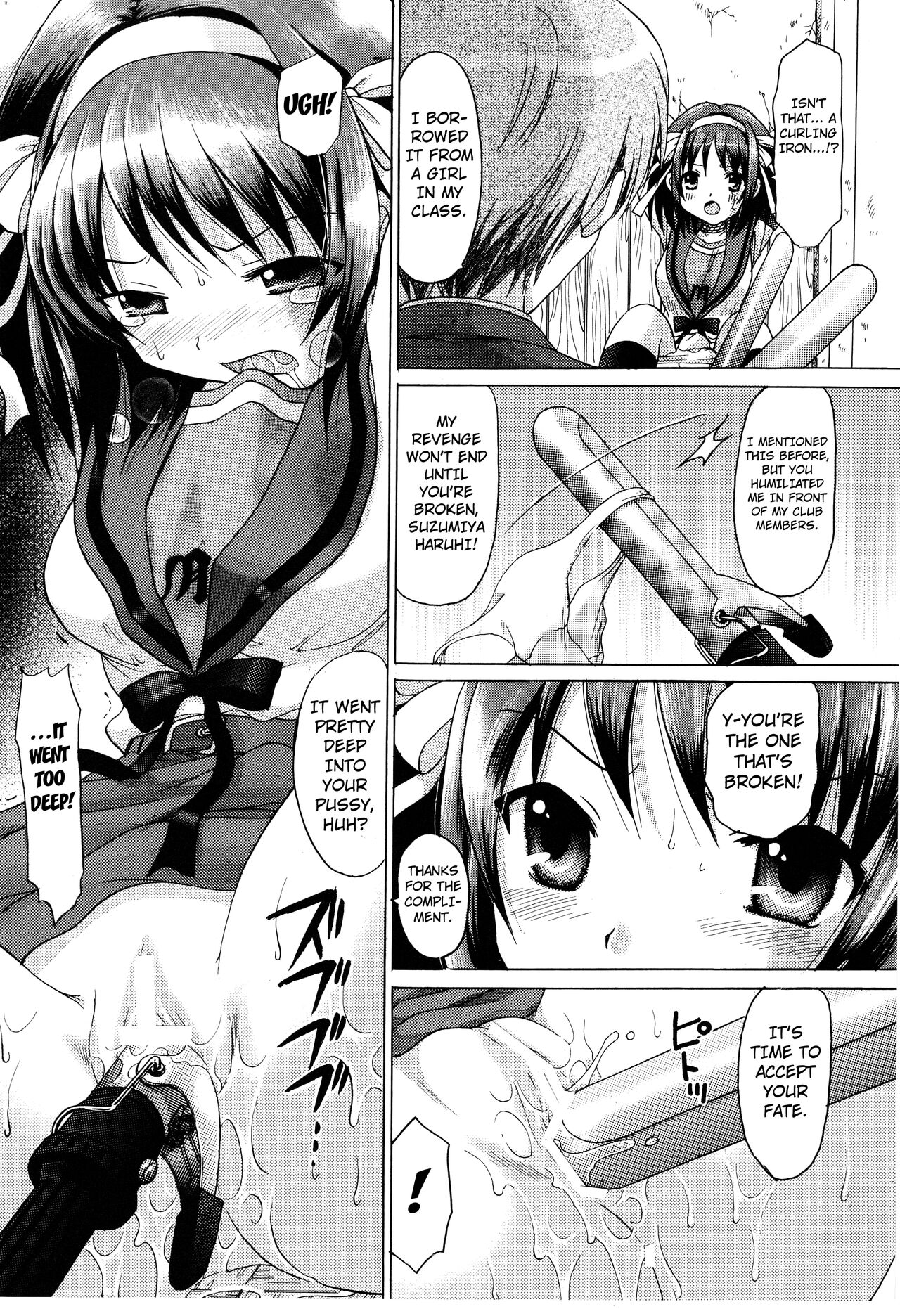 [TecchiTecchi (YUZU-PON)] Suzumiya Haruhi no Zettaizetsume | The Absolute Doom of Suzumiya Haruhi 2 (Suzumiya Haruhi no Yuuutsu) [English] [Kuraudo] [Digital] image number 12