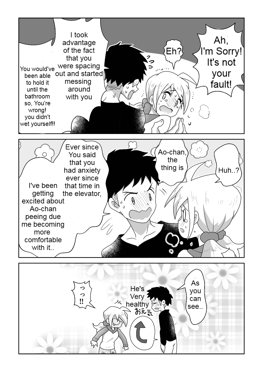 [moomo (Tourou)] Otoile Gaman Dekinakute Naiteru Ao-chan mo Kawaii yo! Crying because she can't stand the toilet Ao-chan is very cute. image number 28