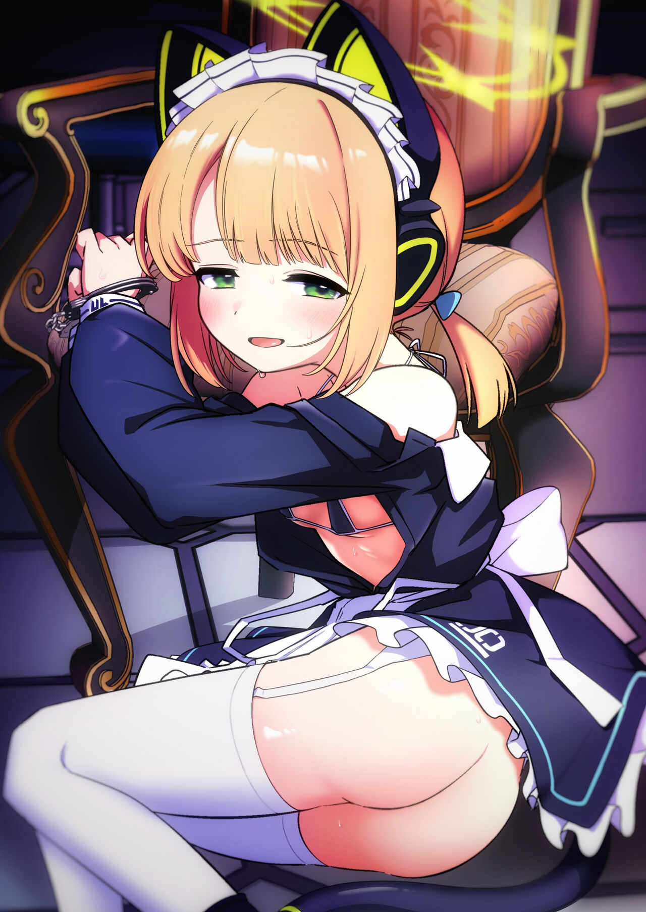 [Jyoutyohuantei (ereere)] Iyashii Maid Midori ni Chinira Oshioki Hon | 给色气女仆小绿一些令人鸡动的教训的本子 (Blue Archive) [Chinese] [欶澜汉化组] [Digital] imagen número 3