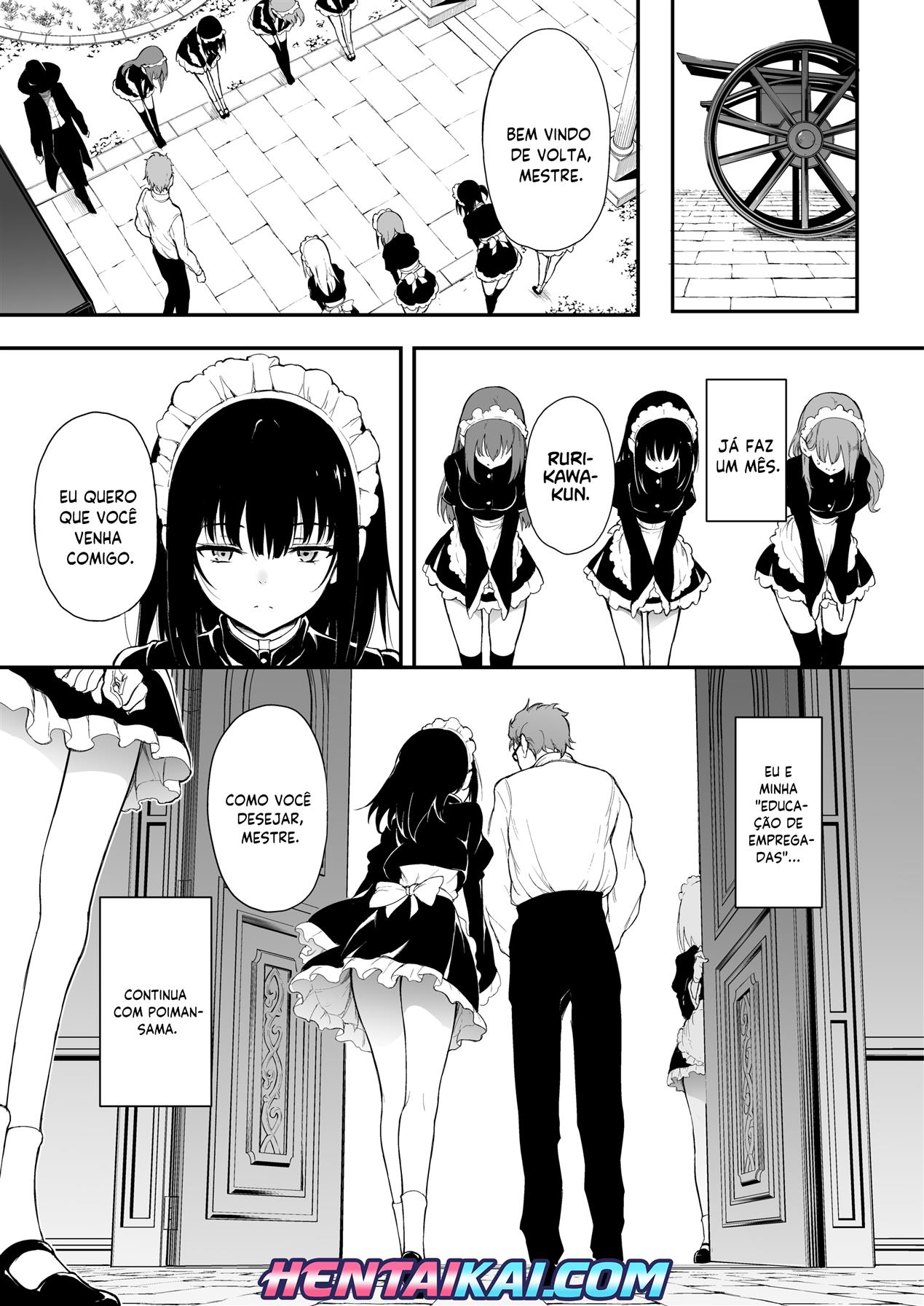 [Kyockchokyock (Kyockcho)] Maid Kyouiku. 2 -Botsuraku Kizoku Rurikawa Tsubaki- [Portuguese-BR] [hentaikai.com] [Decensored] [Digital] 2eme image