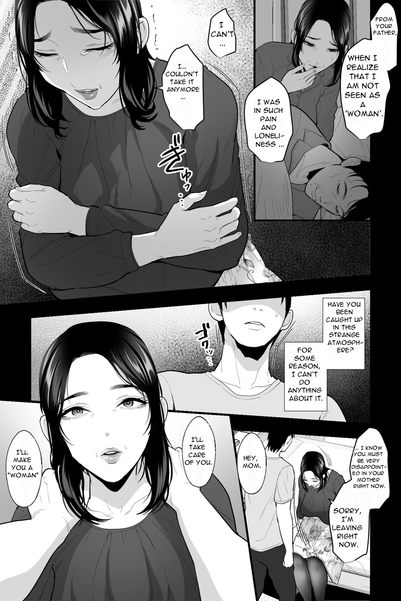 [Ginshio Honpo (Ginen)] Saggy-Breasted Woman's Flesh Pot~My Frustrated Mother Was a Lewd Big-Breasted Call Girl, So I turned Her into a Masturbator by...[English] [Decensored][DarklordMTLs] imagen número 4