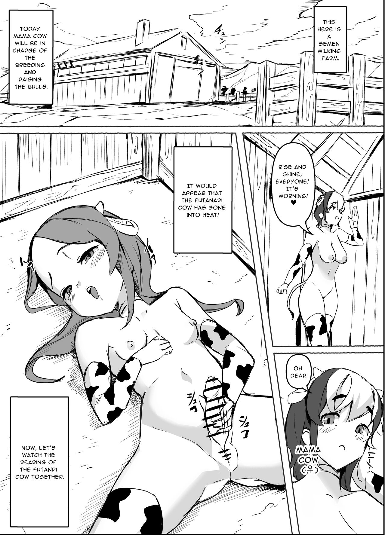 [Honyuubin (Tikubin)]  Futanari  Sakusei Bokujou  Monogatari | Futanari Cumsuckery Ranch Tale [English] [RWfuta] 2eme image