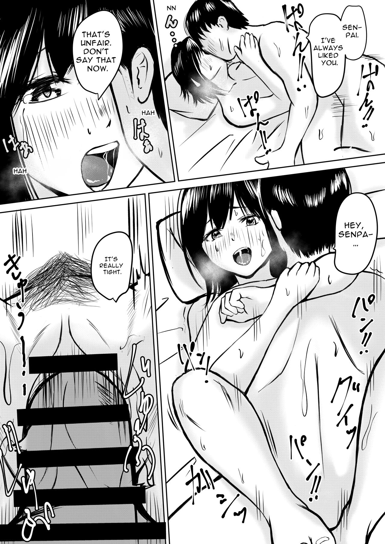 [Iro Murasaki] Kareshi Mochi no Senpai to AirCon ga Kowareta Heya de Asa made... | Senpai Has A Boyfriend, But When We're In A Room With No AC Till Morning... [English] [goodismaker] 画像番号 22