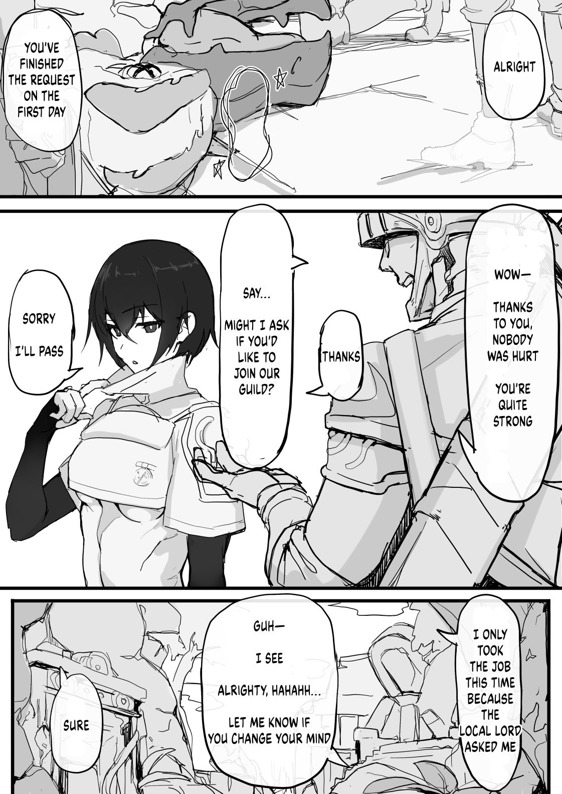 [Shirabe Shiki] Kurokami Cool Kenshi no Shumi | The Stoic Dark-Haired Swordswoman's Hobby [English] изображение № 2