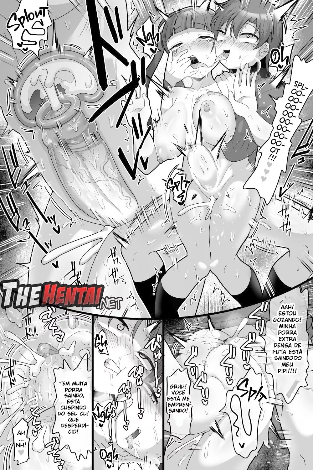 [Dakkoku Kidoutai S.A.C (Dakkoku Jiro)] Gakuen no Ouji-sama VS Futanari Chinpo [Portuguese-BR] numero di immagine  7