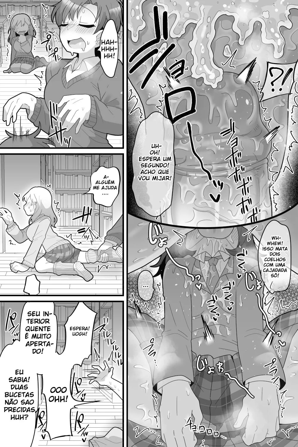 [Dakkoku Kidoutai S.A.C (Dakkoku Jiro)] Gakuen no Ouji-sama VS Futanari Chinpo [Portuguese-BR] numero di immagine  16