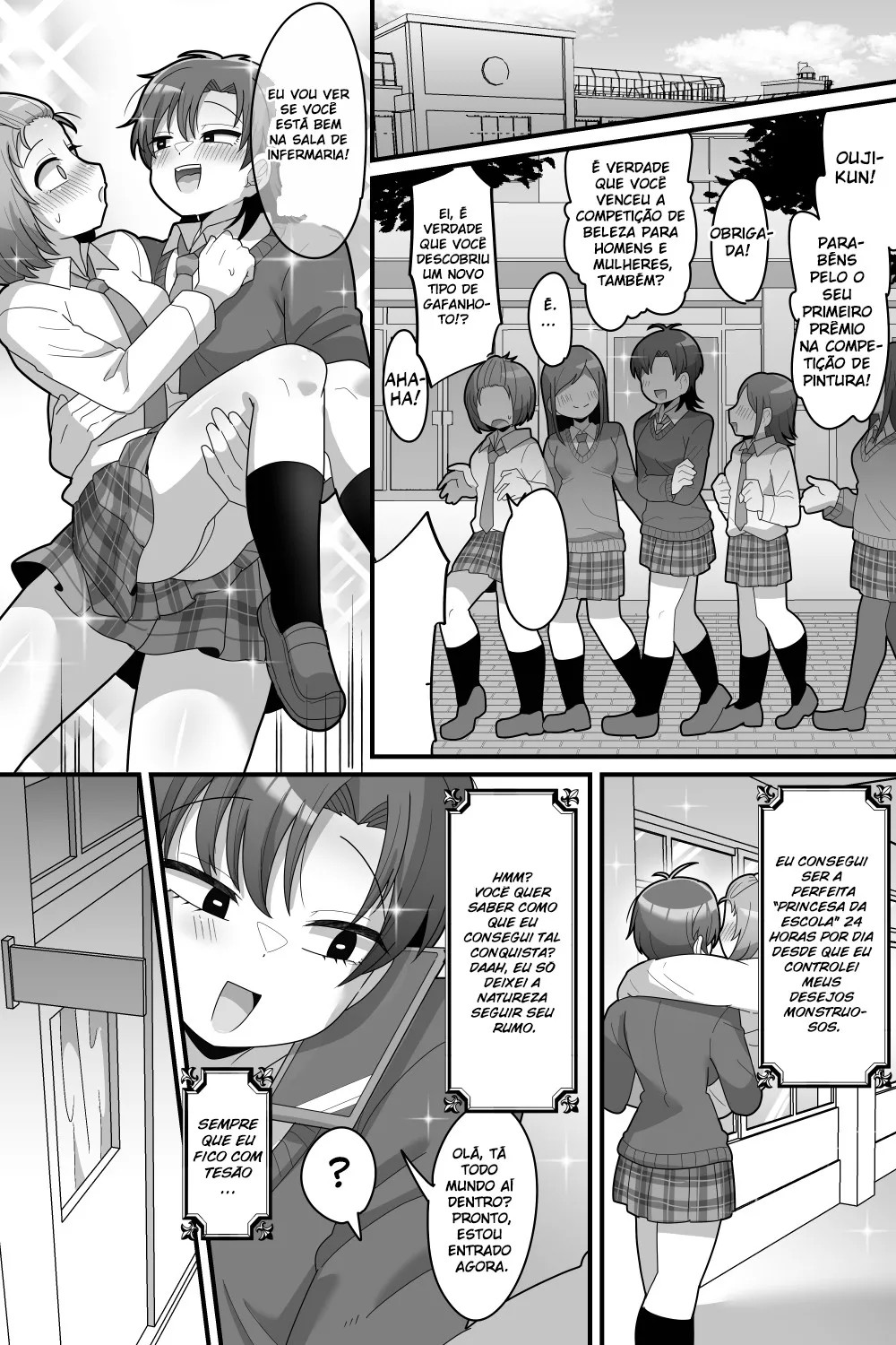 [Dakkoku Kidoutai S.A.C (Dakkoku Jiro)] Gakuen no Ouji-sama VS Futanari Chinpo [Portuguese-BR] numero di immagine  40