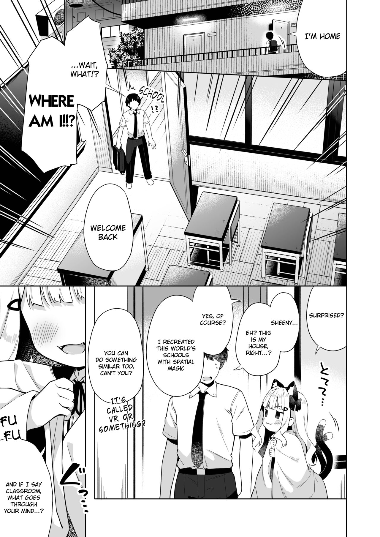 [Mukuton Kyouju to Soratobu Potato. (Muku)] Chinmai Dekapai Nekomimi-chan to Seifuku Ecchi suru Hon [English] [Digital] image number 2