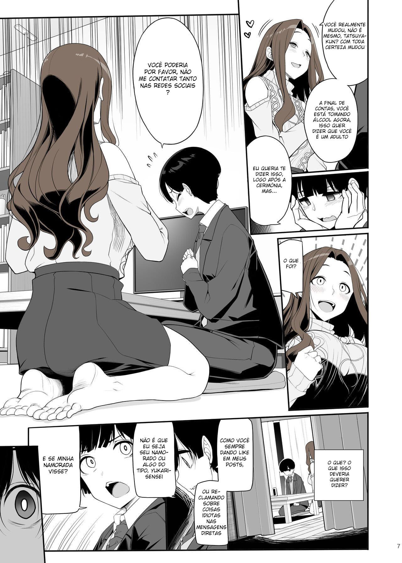 [Kirintei (Kirin Kakeru)] Ichizu na Onee-san to Saikaishitara Dosukebe Kyuukonsarete Sex Tsukeninaru Hanashi | After Reuniting with the Onee-san Who is Fixated on Me, I was Proposed to with Sex and Got Addicted [Portuguese-BR] image number 6