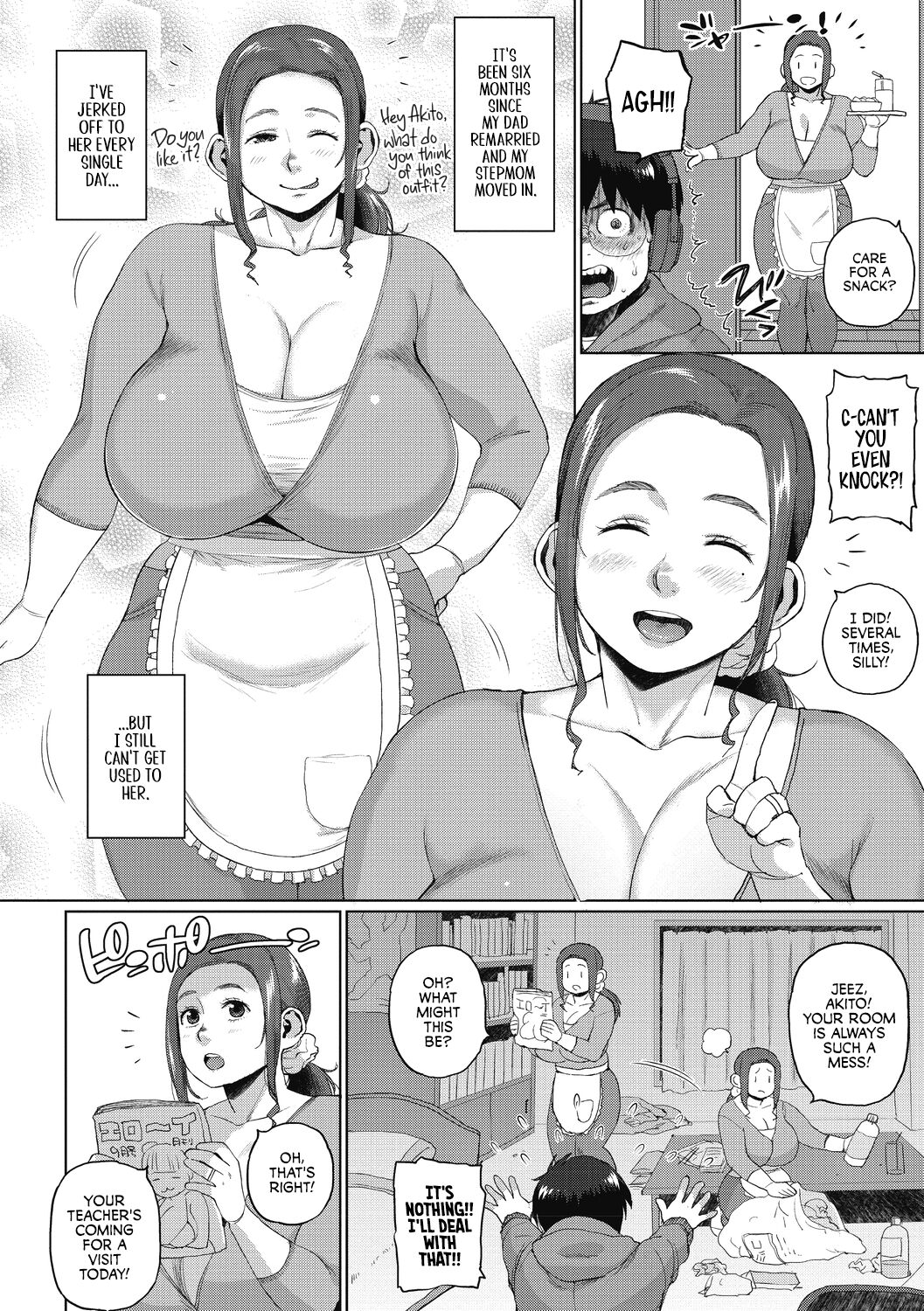 [Muronaga Chaashuu] Our Secret [Part 1] ~Her Secret~ (Kaa-san no Umoretai Karada) [English] [full tummy] image number 2