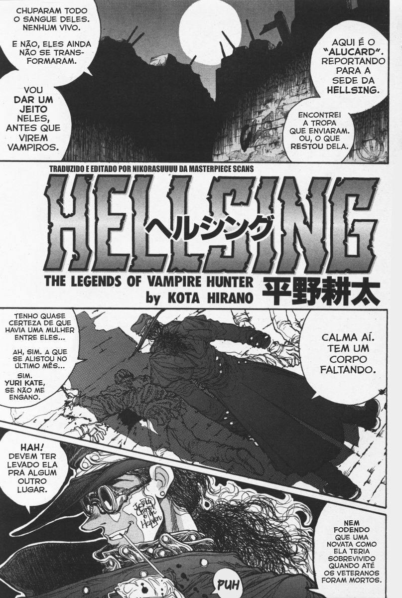 [Hirano Kouta] Hellsing. The Legends of a Vampire Hunter (COMIC Kairakuten 1996-10) [Português-BR] [MPScans] première image