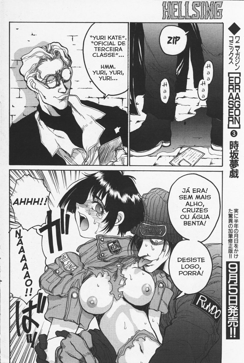 [Hirano Kouta] Hellsing. The Legends of a Vampire Hunter (COMIC Kairakuten 1996-10) [Português-BR] [MPScans] 4eme image