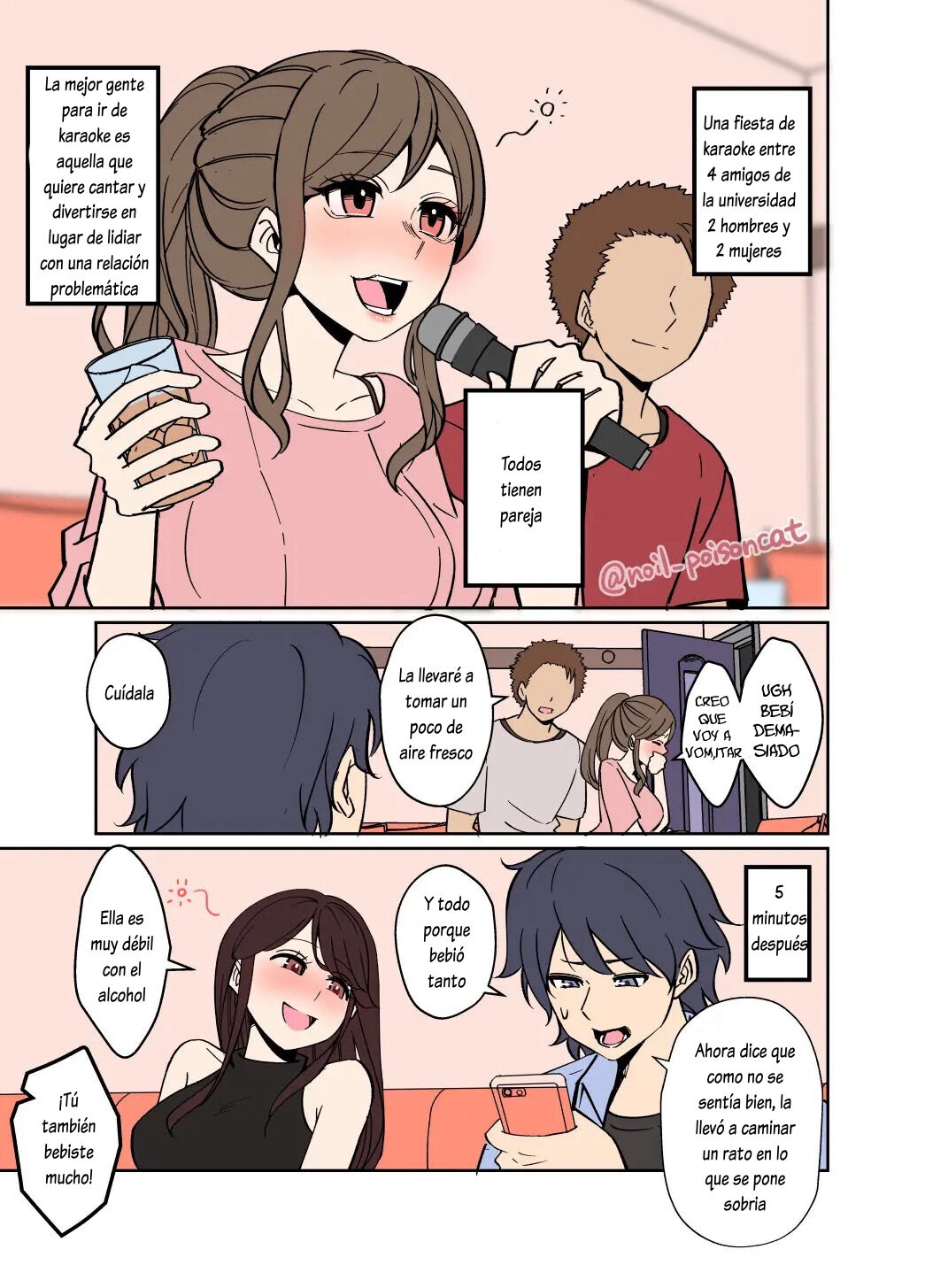 [Dokuneko Noil] Yotta Daigaku no Tomodachi ni Warui Koto o Suru Hanashi [Spanish] [Lovely Diablesse Scan] изображение № 2