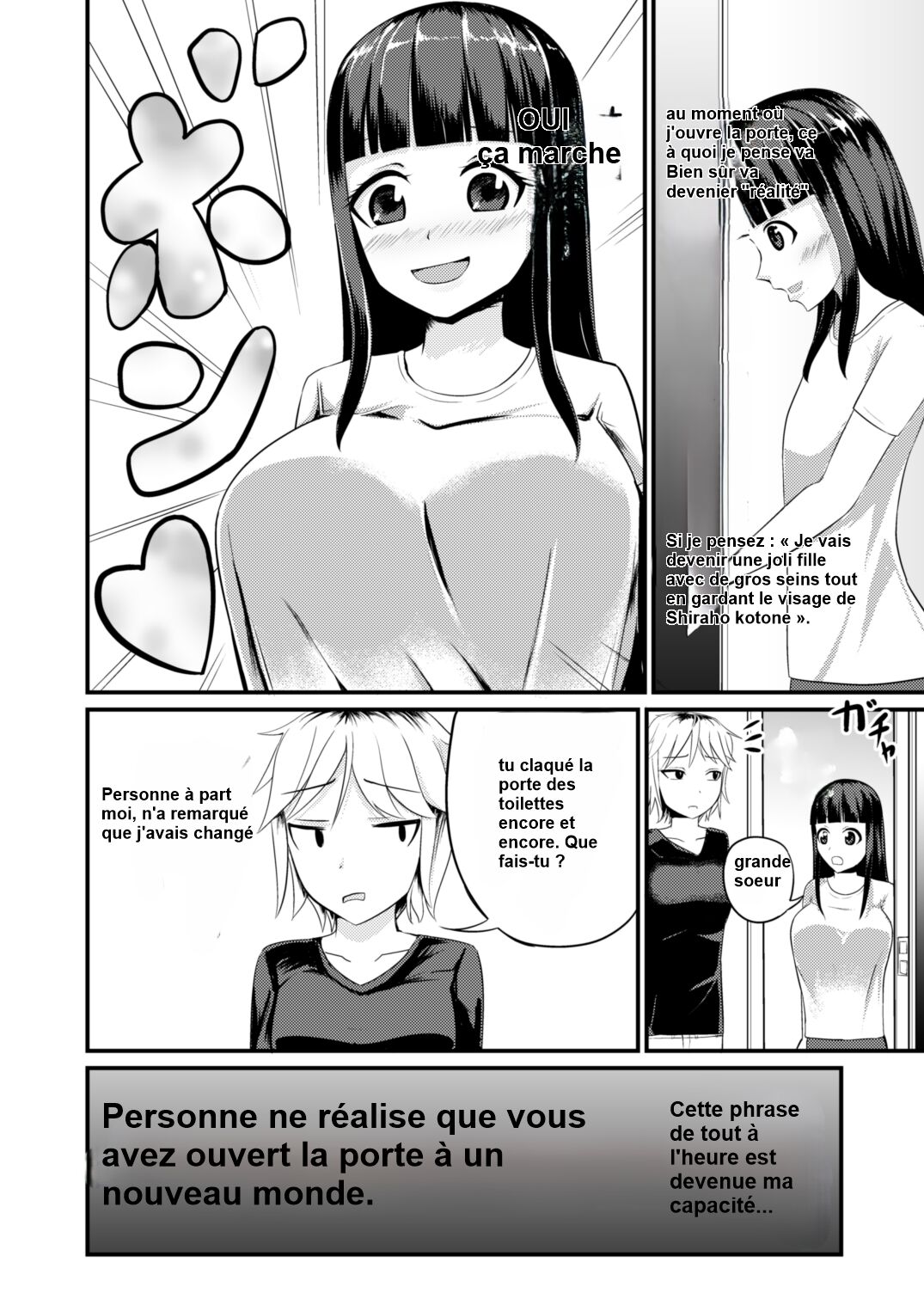 [Mochi to Shiawase (Mato)] Genjitsu Kaihen no Chikara o Te ni Ireta! [French] [Michelrenard] numero di immagine  4