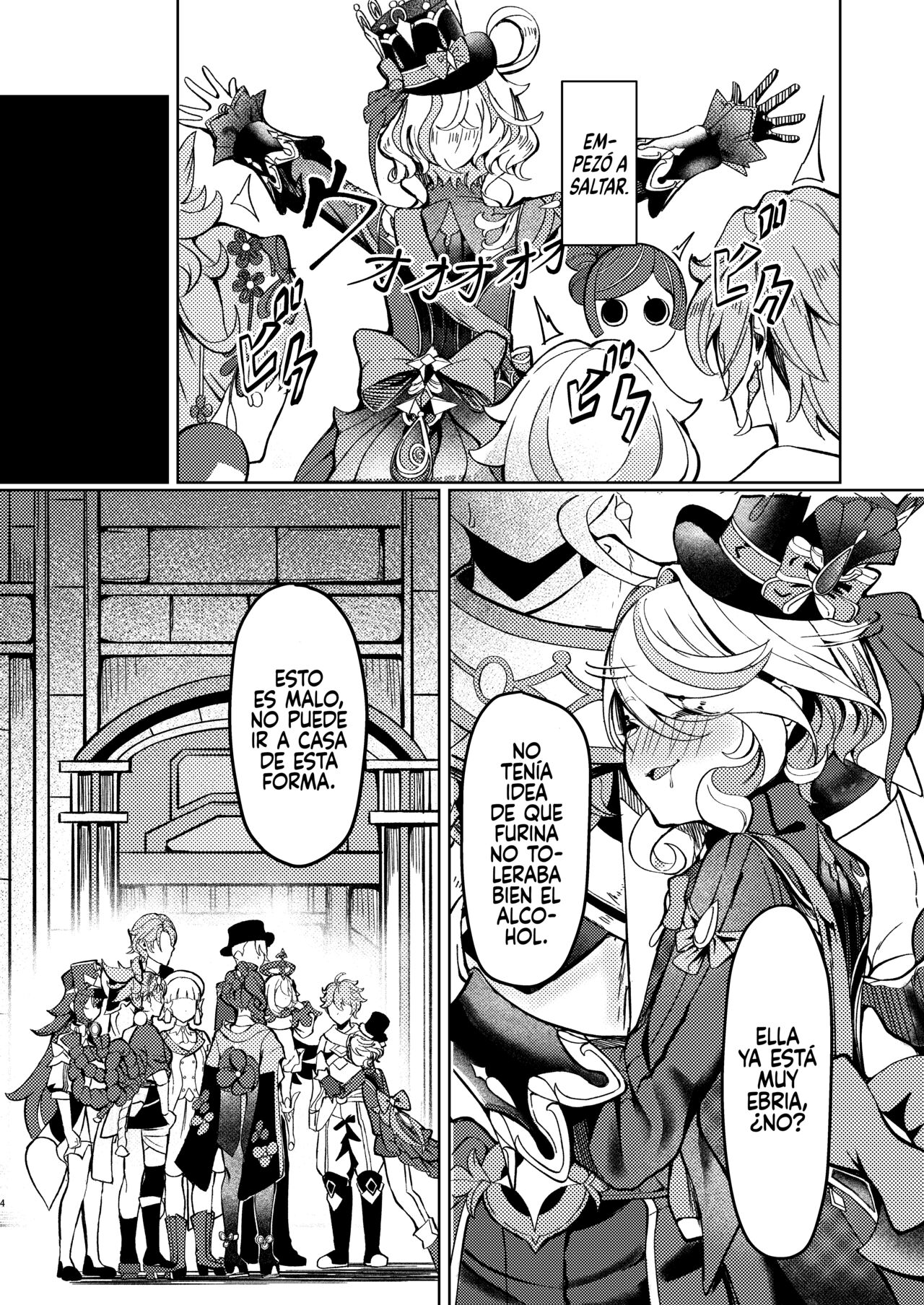 [Haraita Sangyou (Shiro Paka)] Koyoi no Boku wa Kimi dake no Mono (Genshin Impact) [Spanish] [Rakuen Translations] [Digital] image number 3