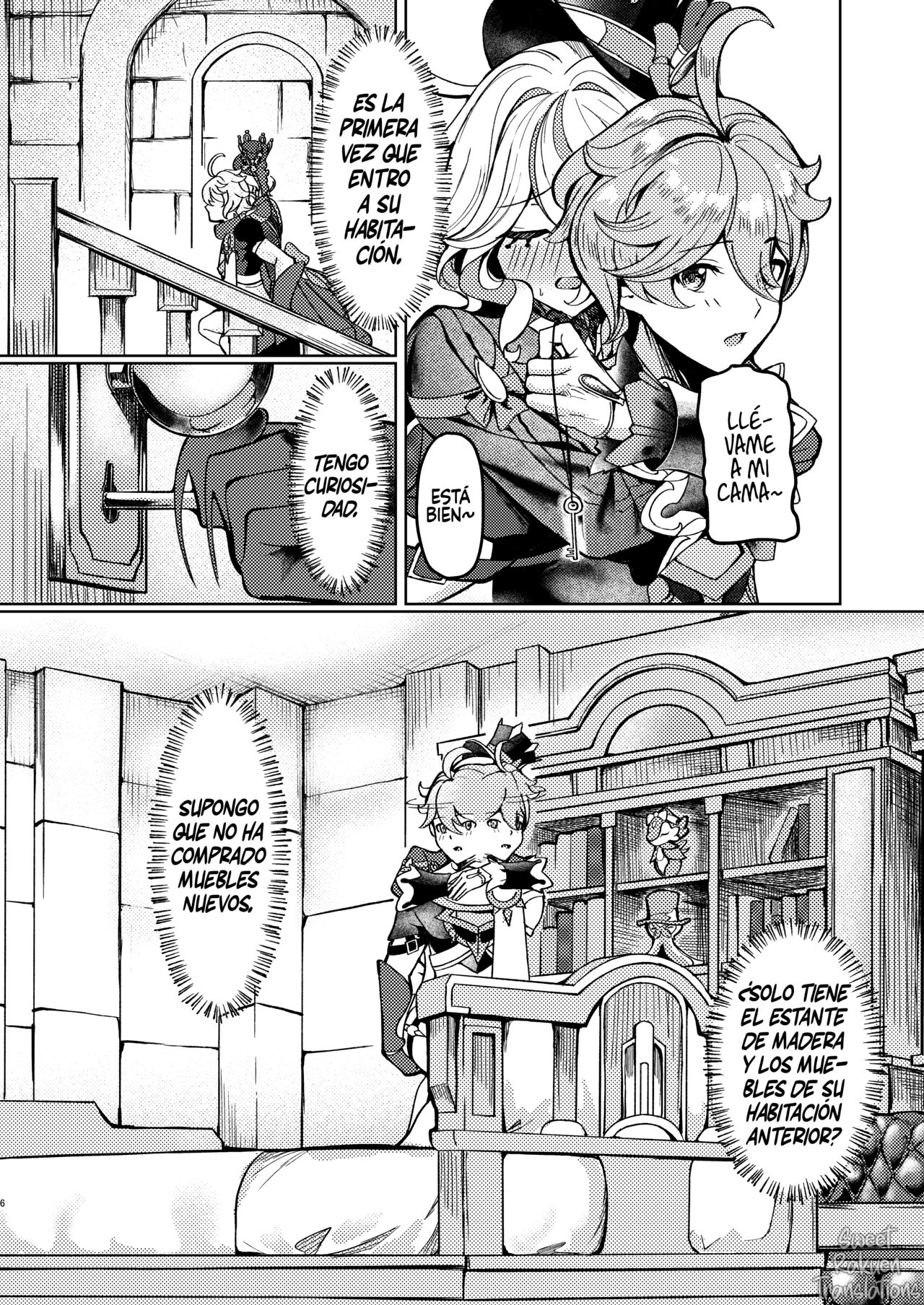 [Haraita Sangyou (Shiro Paka)] Koyoi no Boku wa Kimi dake no Mono (Genshin Impact) [Spanish] [Rakuen Translations] [Digital] image number 5