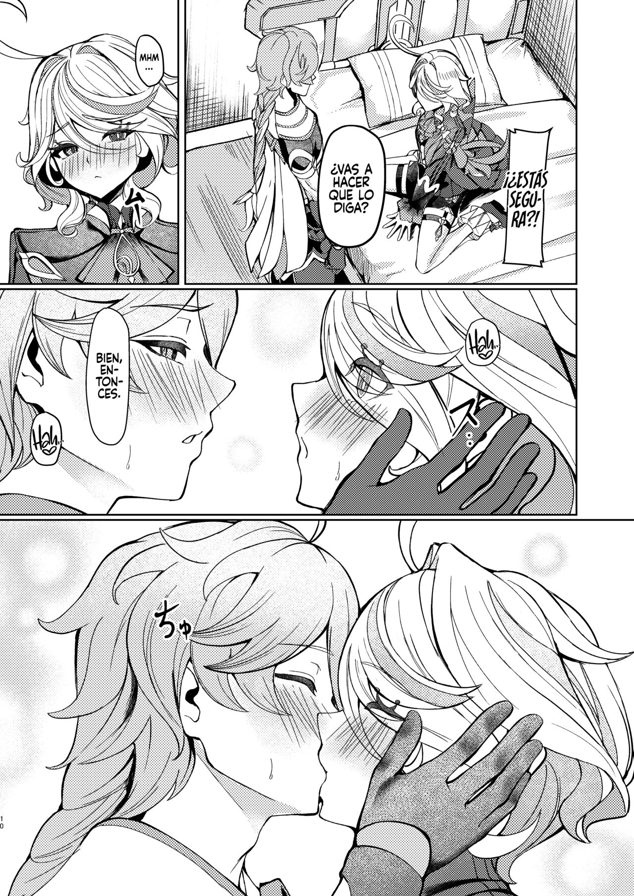 [Haraita Sangyou (Shiro Paka)] Koyoi no Boku wa Kimi dake no Mono (Genshin Impact) [Spanish] [Rakuen Translations] [Digital] image number 9