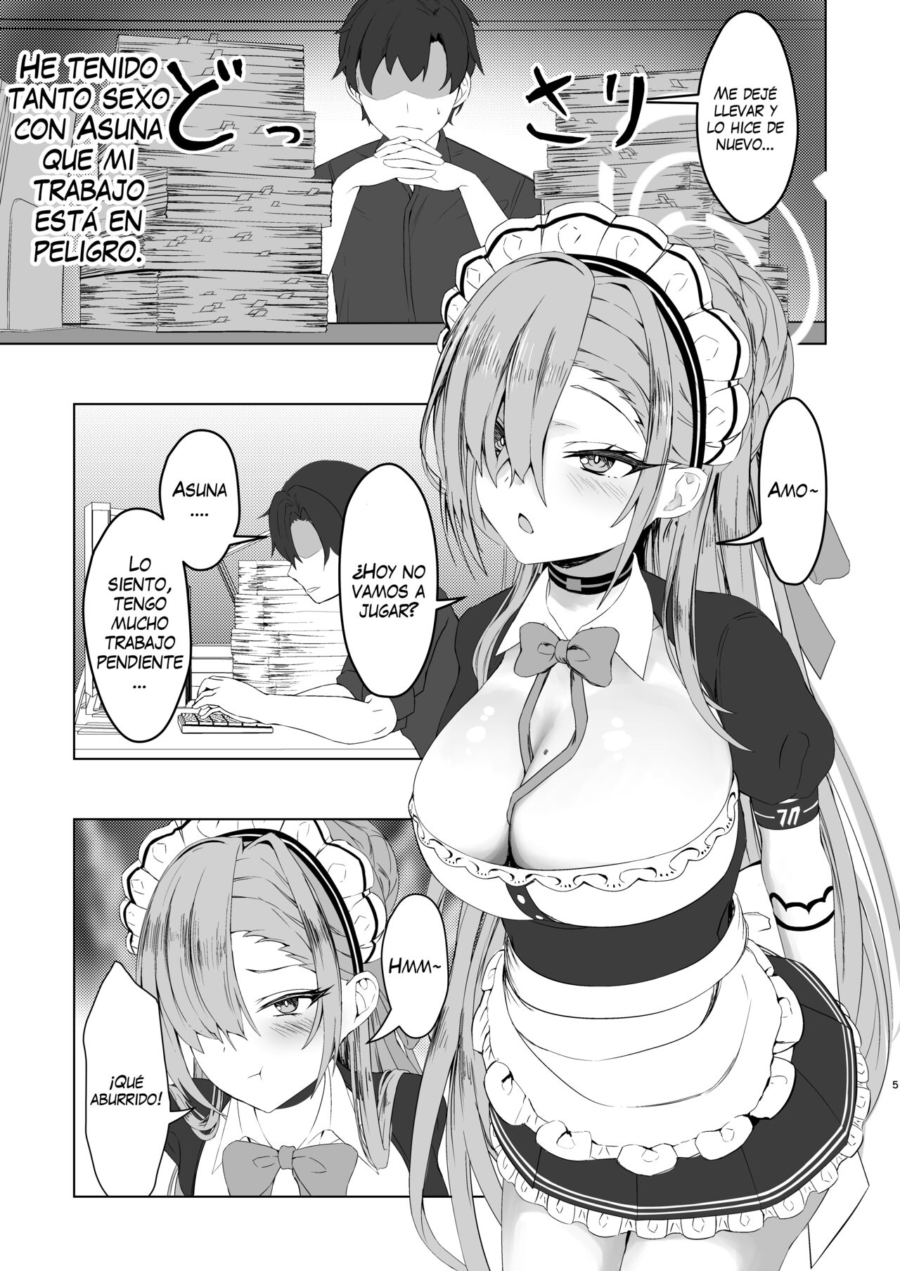 [Reitou Cafe Terrace (SilverBullet)] Oogataken no Shitsukekata (Blue Archive) [Spanish] [Mapache Fansub] [Digital] 이미지 번호 4