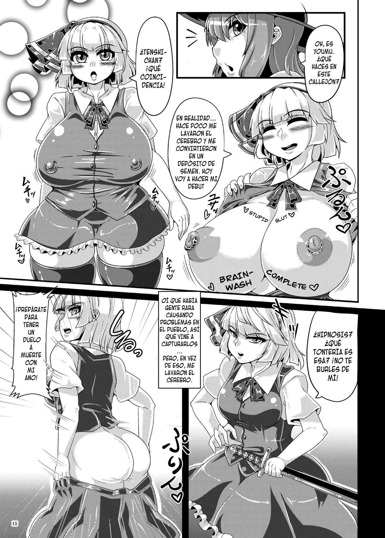 [Kei Kei Kei Loan (Kei)] Saimin? Sennou? Dekiru Mono nara Yatte Minasai yo! After (Touhou Project) [Spanish] [Marranonimo] [Digital] image number 15