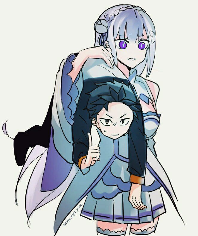 [Angel] Subaru x Emilia Ugoira (Re:Zero kara Hajimeru Isekai Seikatsu) image number 1