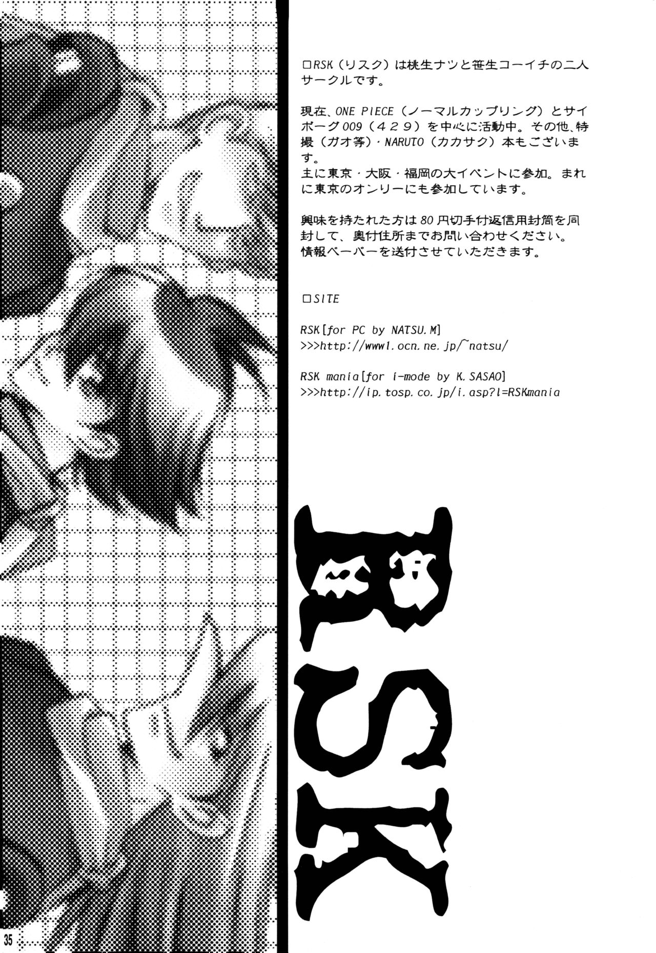 (SUPER11) [RSK (Monou Natsu, Sasao Kouichi)] SAMURAI DRIVE (One Piece) image number 36